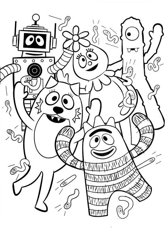 dibujos de yo gabba gabba para imprimir