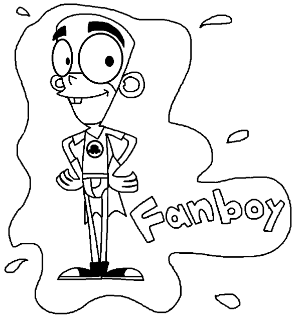 FANBOY & CHUM CHUM coloring book : Easy and Large Designs, +35