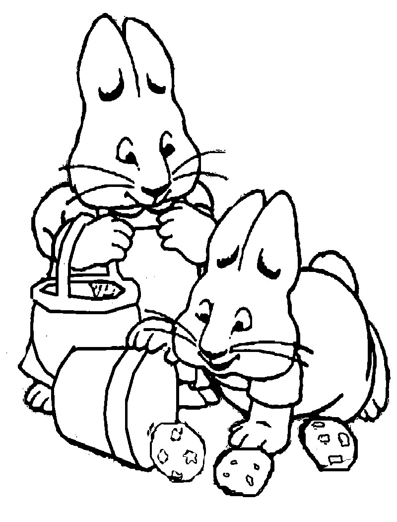 figuras de max y ruby para colorear