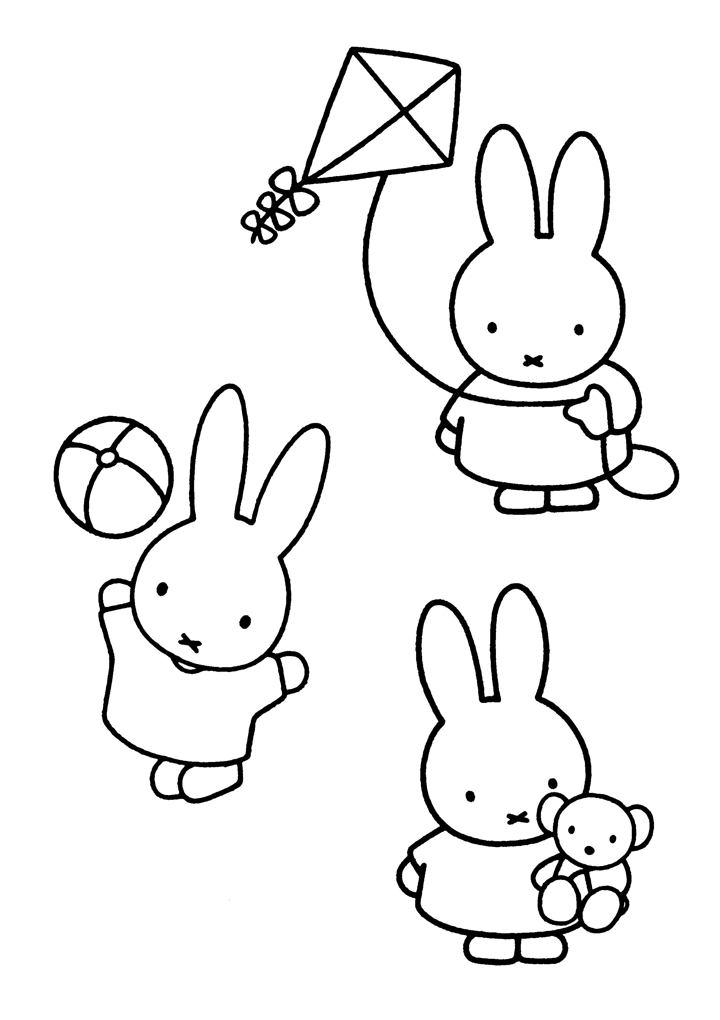 figuras de miffy para colorear