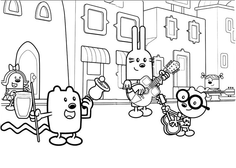 figuras de wow wow wubbzy para colorear