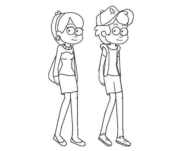 figuras e gravity falls para colorear