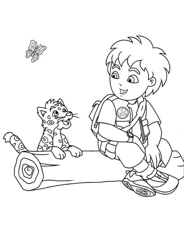 go diego go imagen para colorear