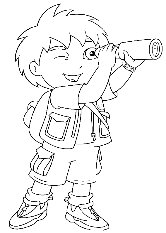 go diego go para colorear y pintar