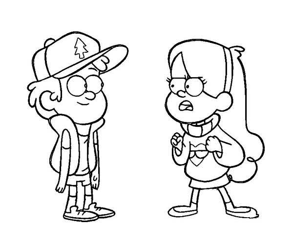 gravity falls dibujos para colorear