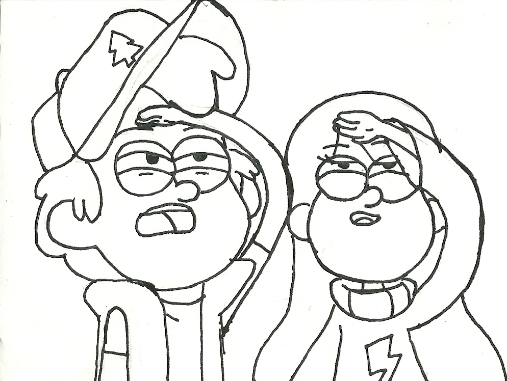 gravity falls para colorear