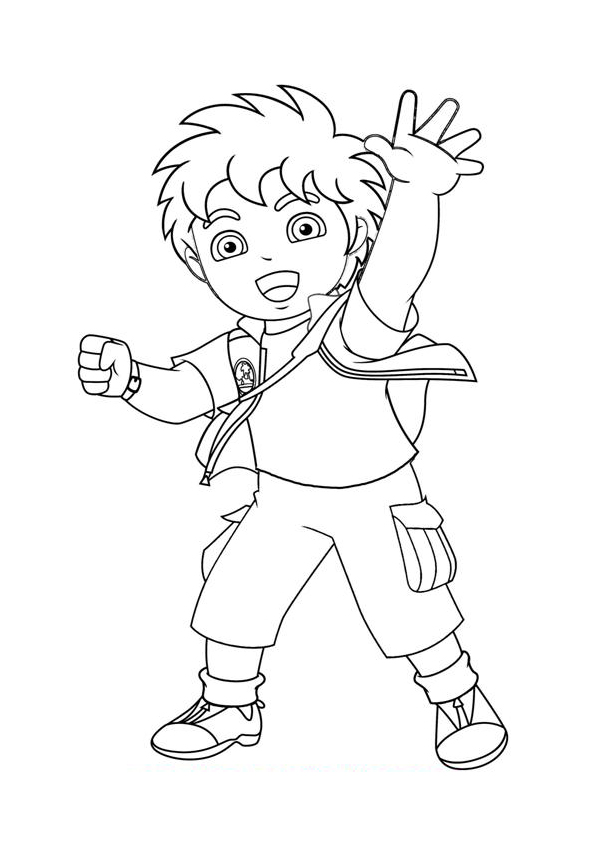 imagenes de go diego go para colorear