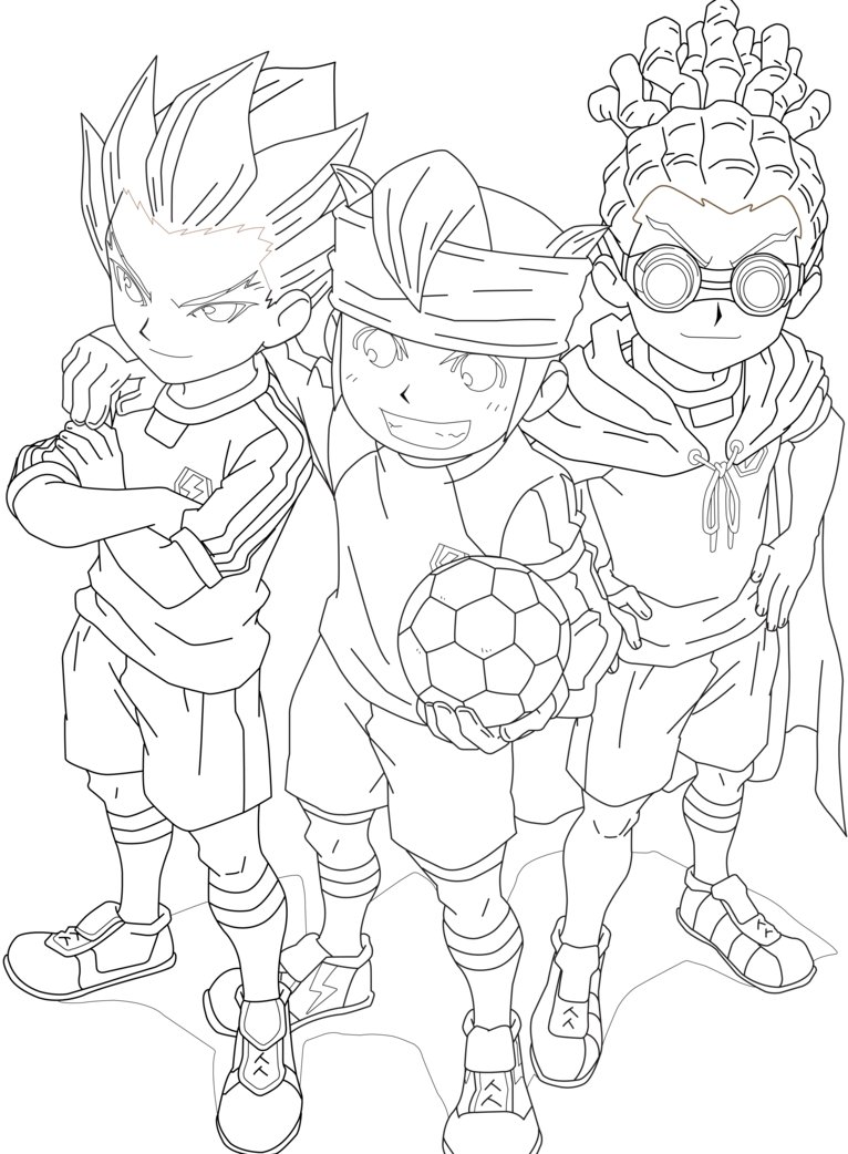 imagenes de inazuma eleven go para colorear