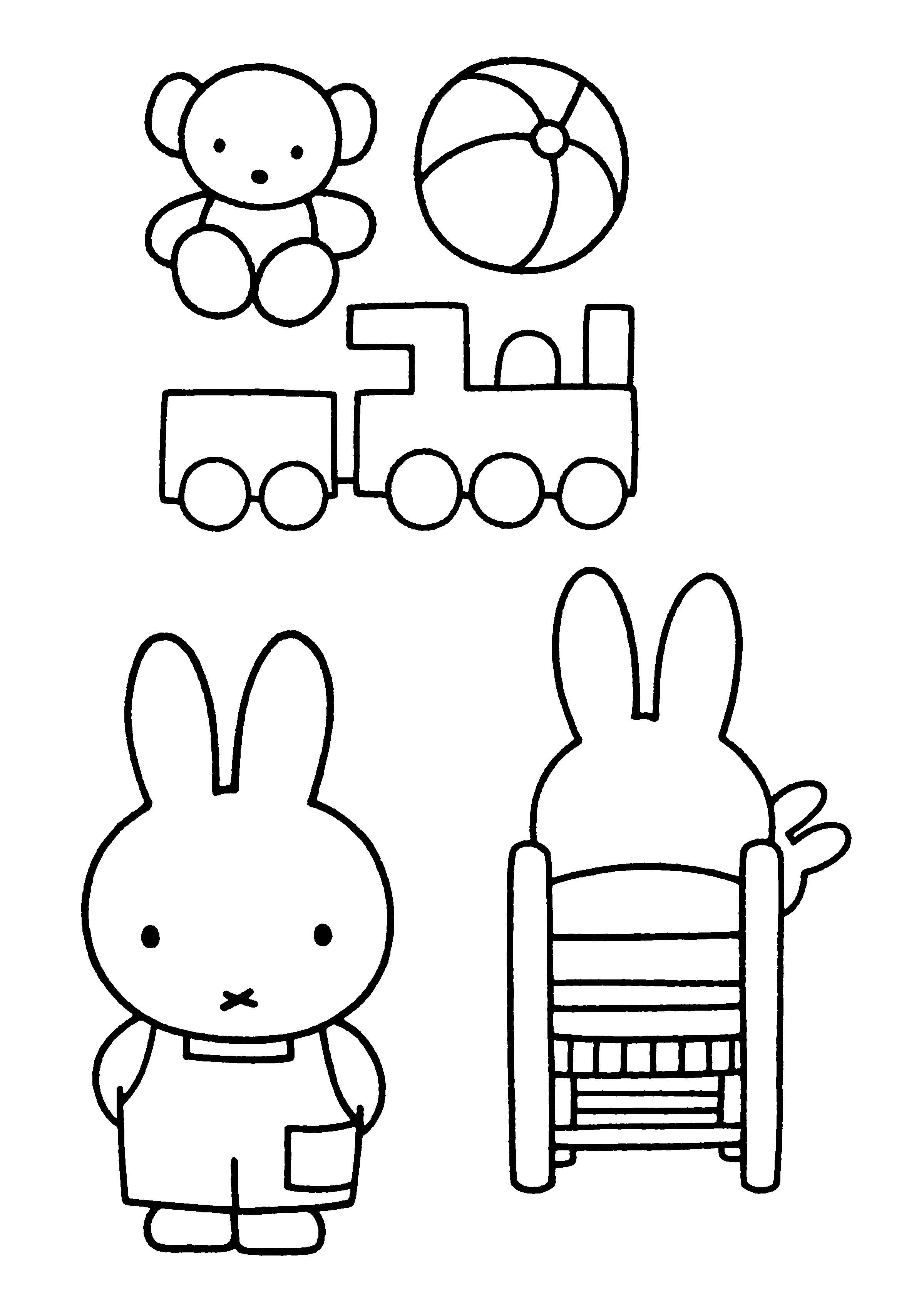 imagenes de miffy para colorear