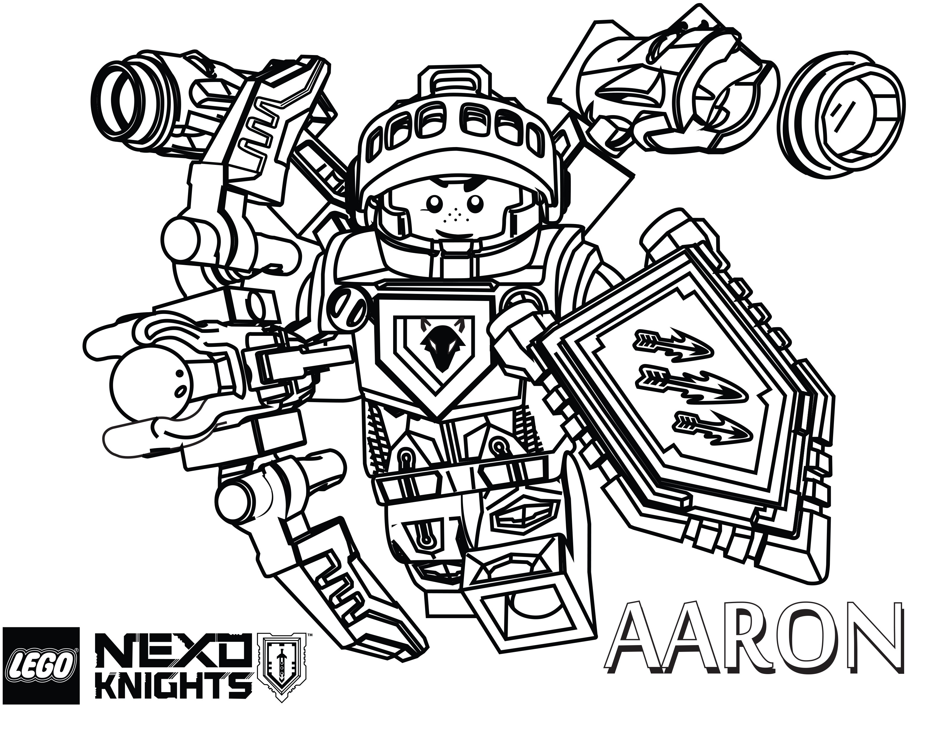 imagenes de nexo knights para colorear