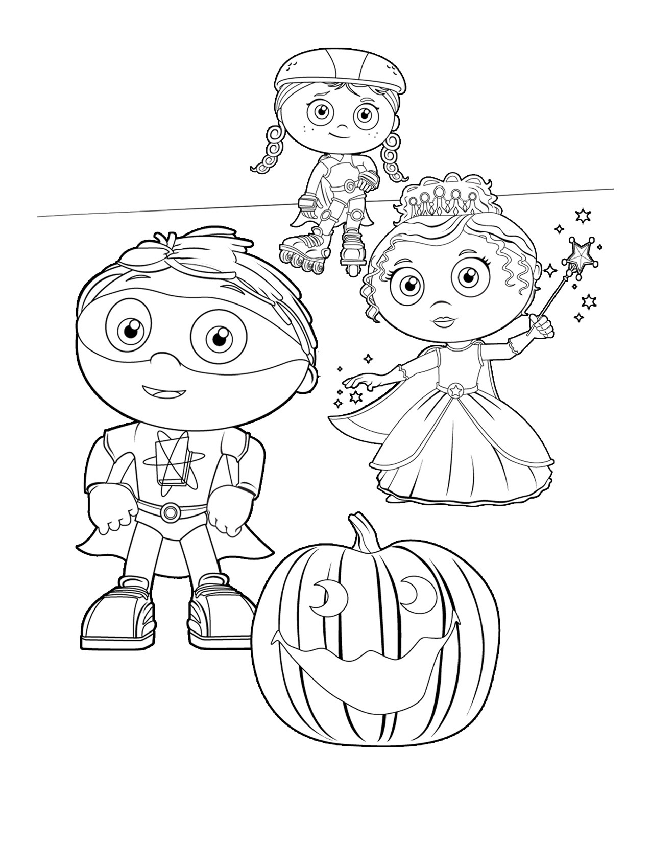 imagenes de super why para colorear