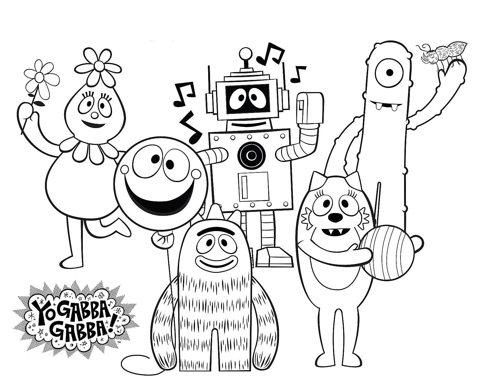 imagenes de yo gabba gabba para pintar