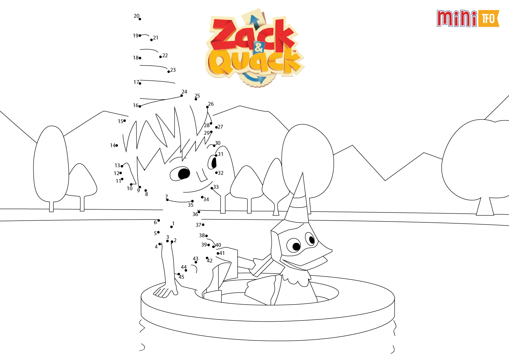 imagenes de zack y quack para colorear