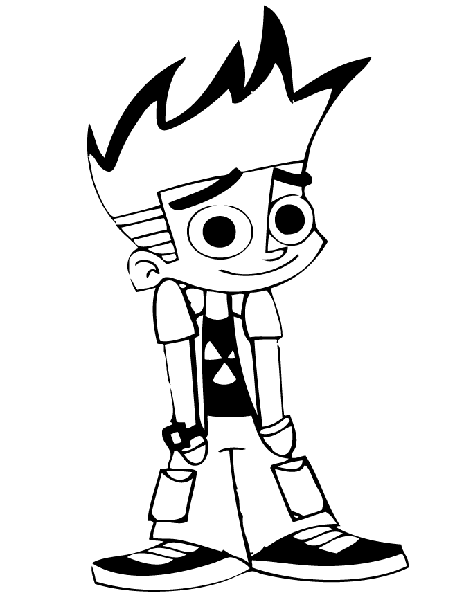 johnny test dibujo para pintar