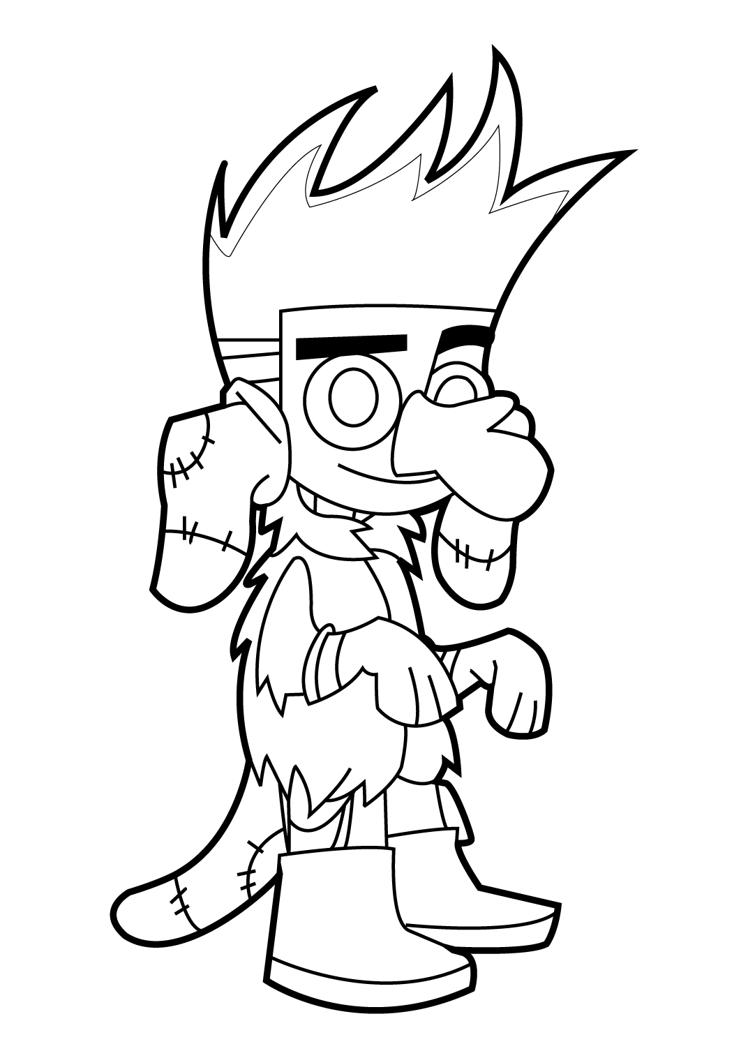 johnny test dibujo para pintar