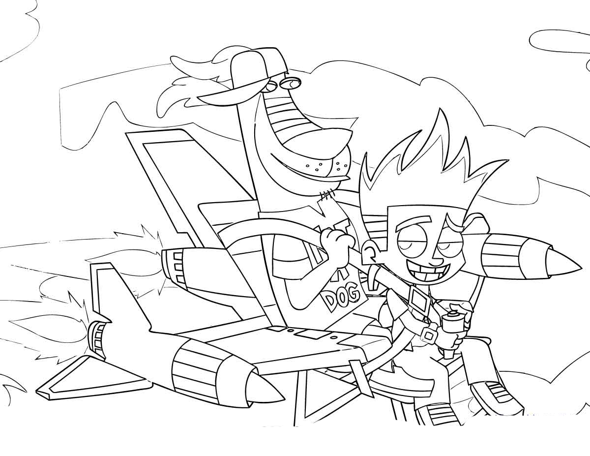 johnny test imagen para colorear