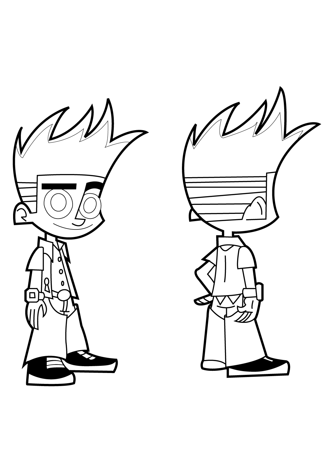 johnny test para colorear e imprimir