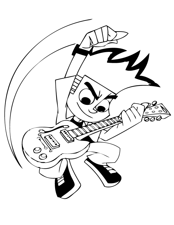 johnny test para colorear