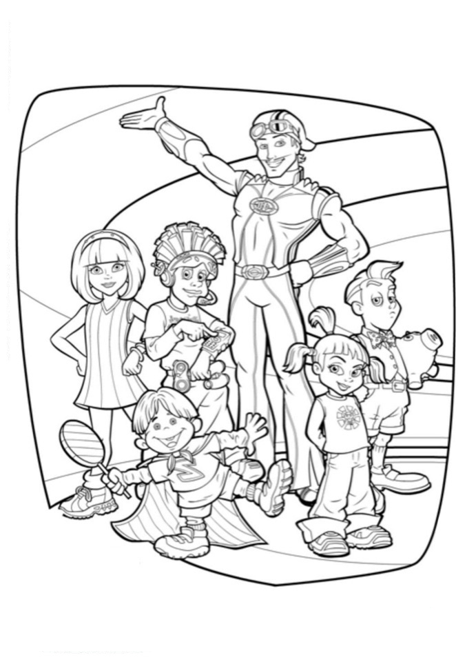 lazytown para imprimir y colorear