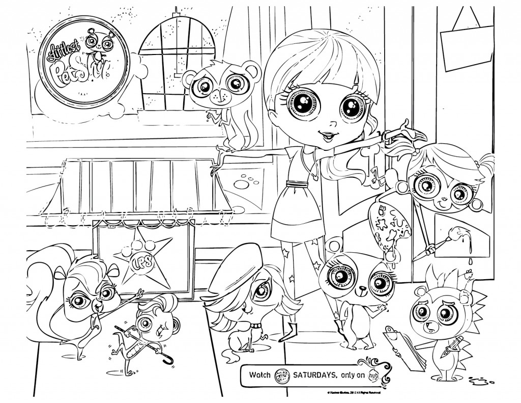 littlest pet shop para colorear e imprimir