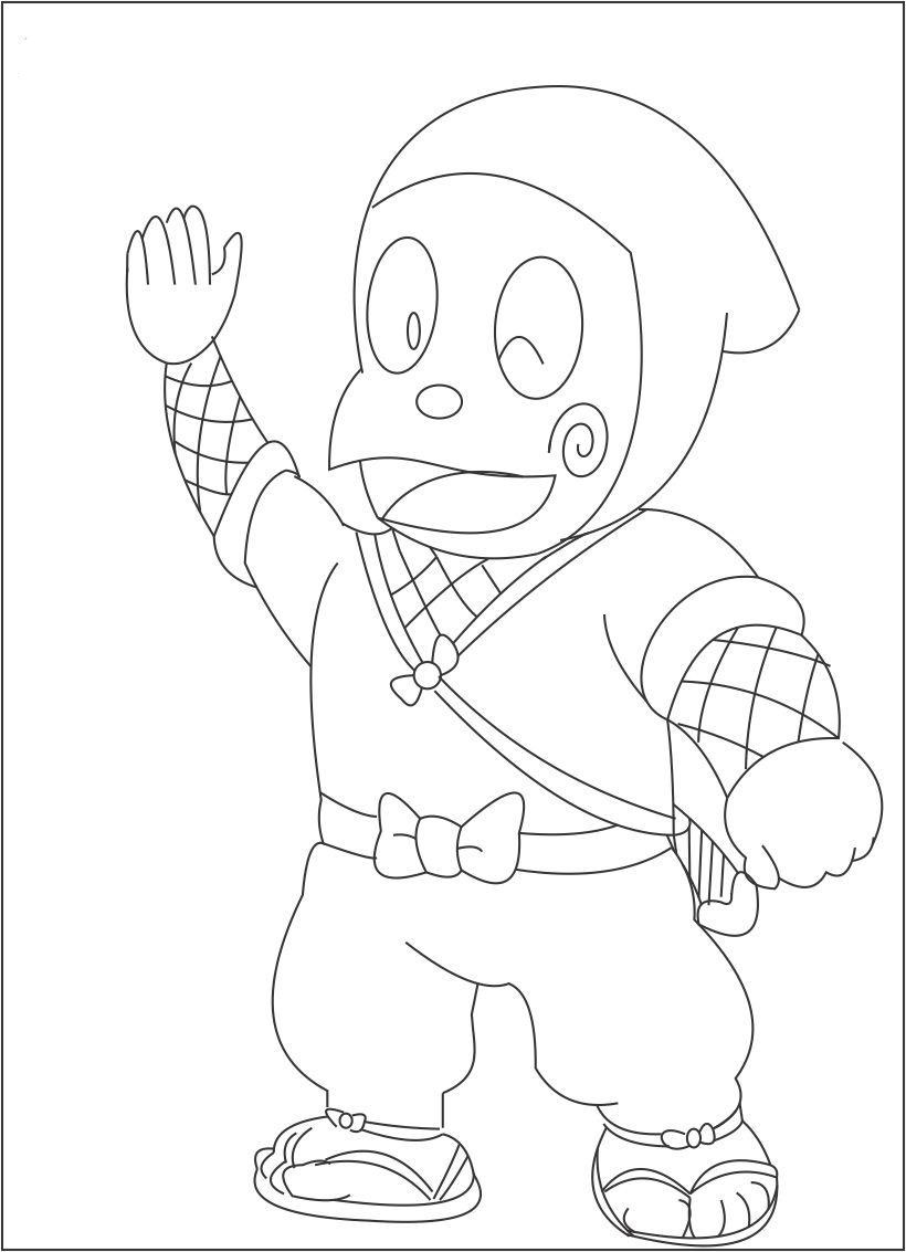 ninja hattori para colorear