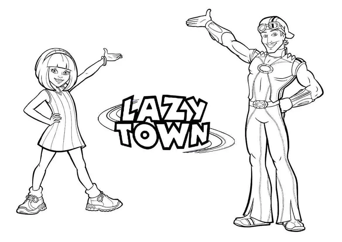 personajes de lazytown para colorear