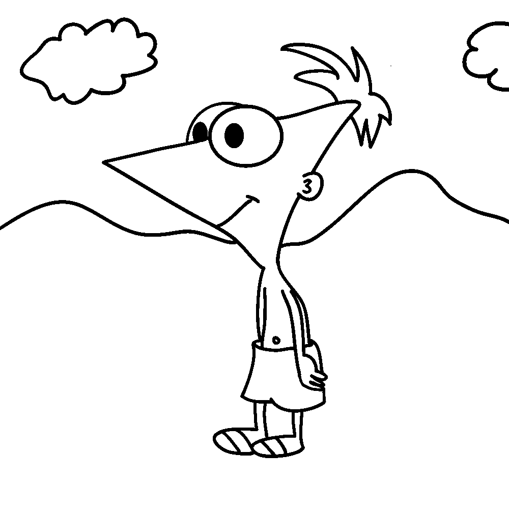 phineas y ferb colorear