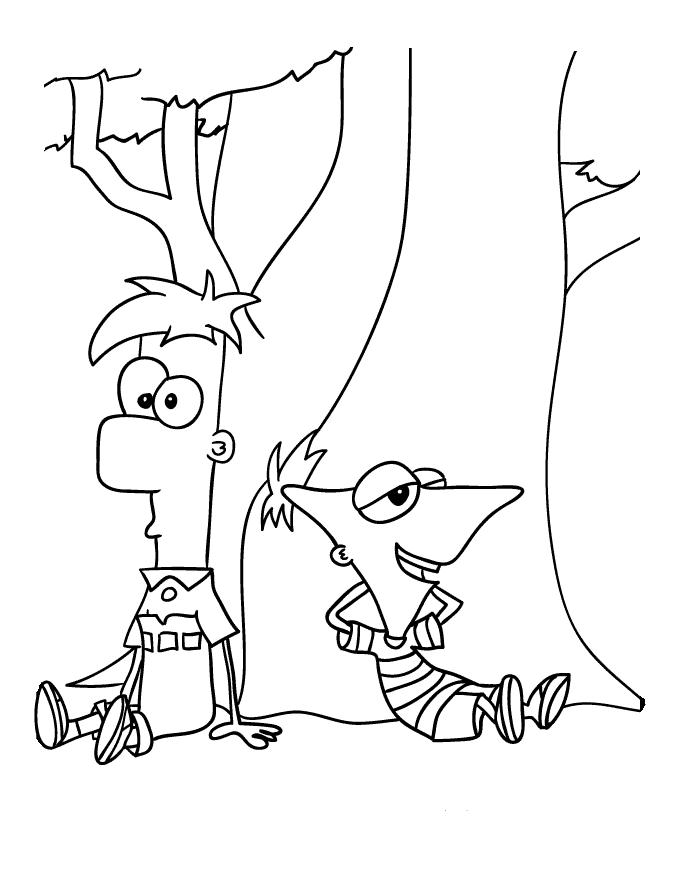 phineas y ferb para colorear e imprimir