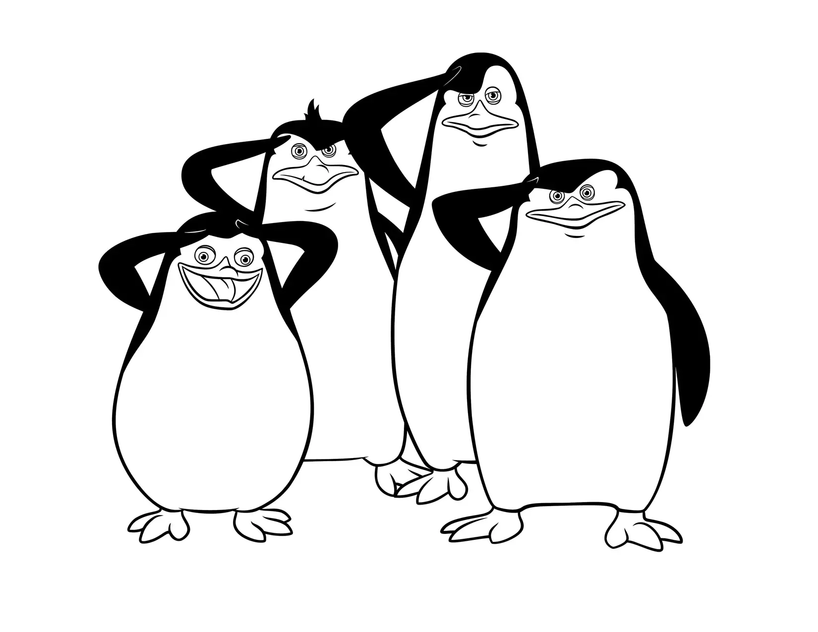 pinguinos de madagascar para pintar