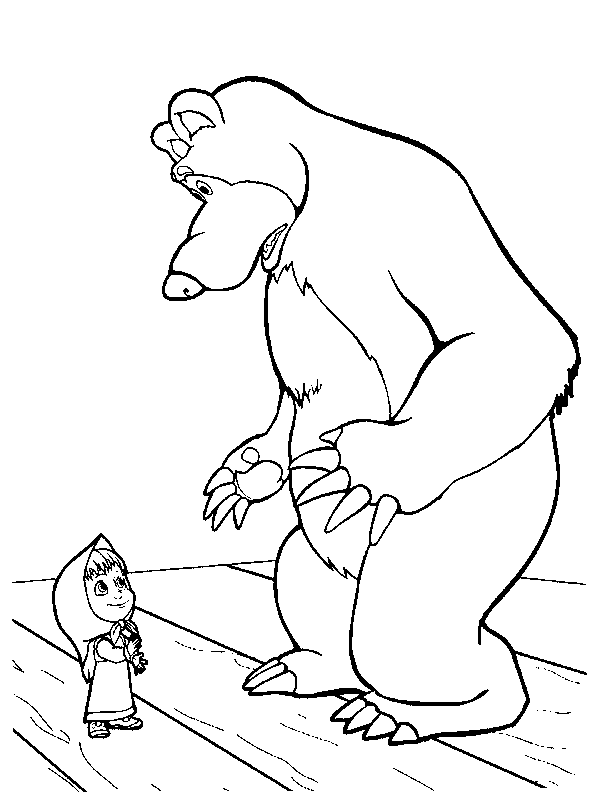 pintar masha y el oso