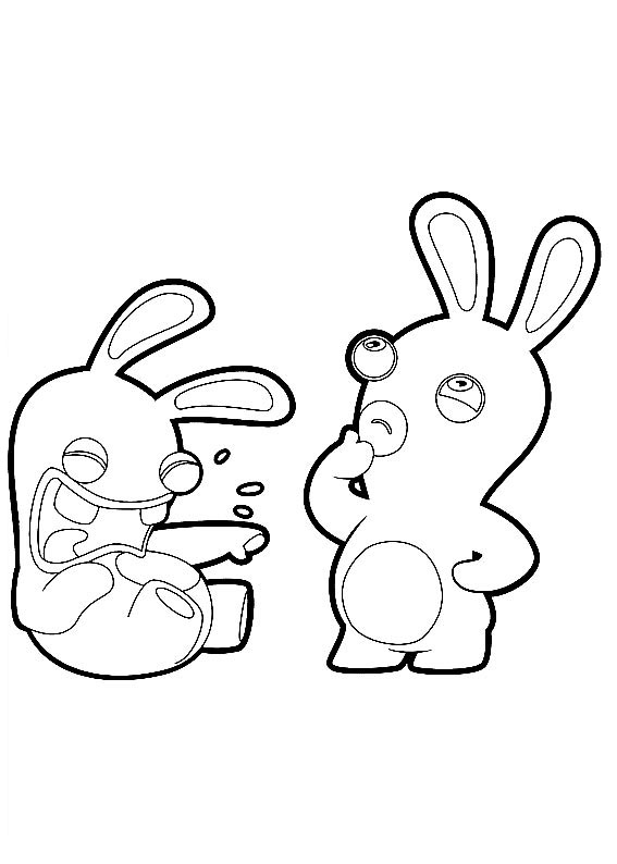 rabbids para colorear e imprimir