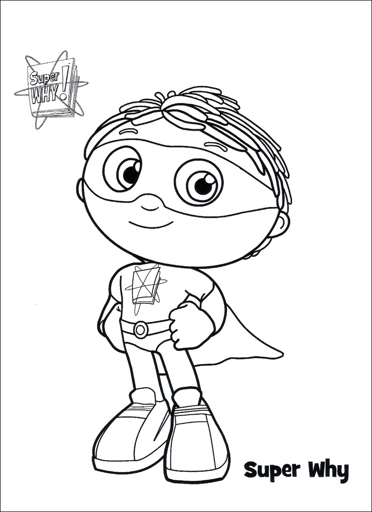 super why para colorear