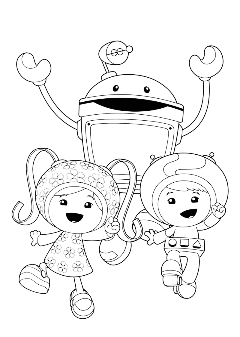 team umizoomi para pintar