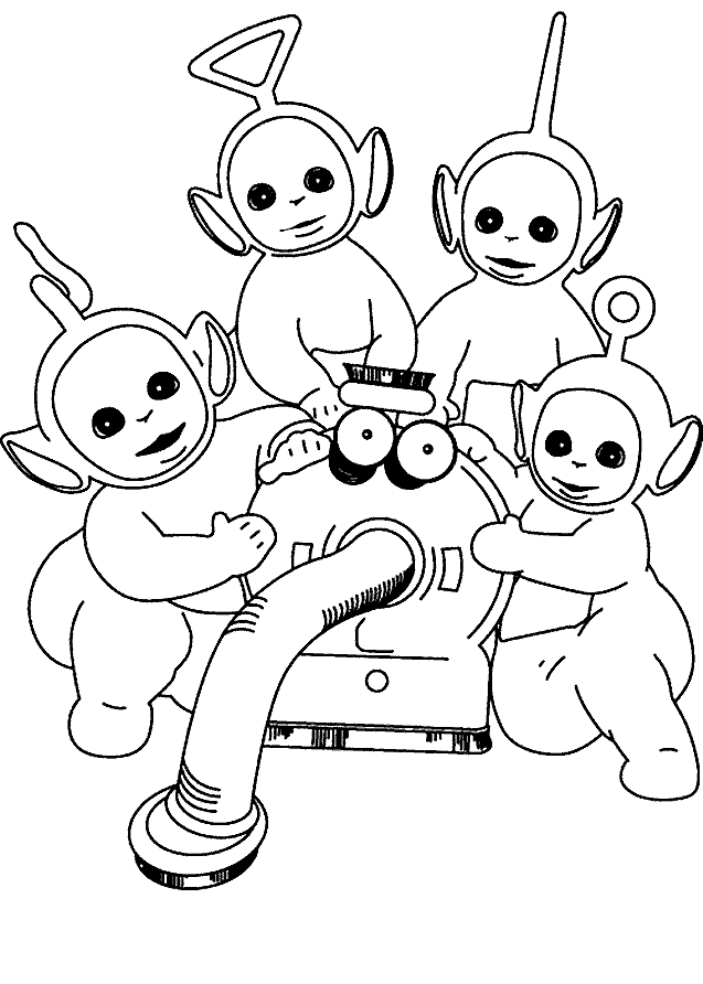 teletubbies para colorear