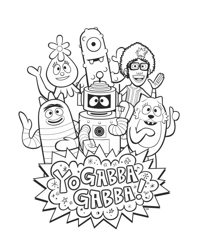 yo gabba gabba para pintar